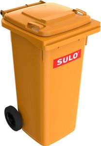 120 Liter Sulo Mülltonne, Mülleimer, Abfalltonne, Großmüllbehälter orange (120 Sulo orange)