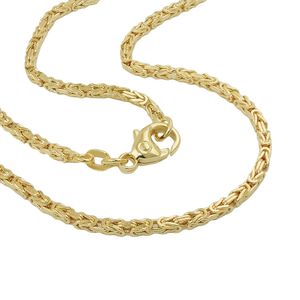 1,8mm Kette Collier Königskette Halsschmuck, 585 Gold Gelbgold, 50cm