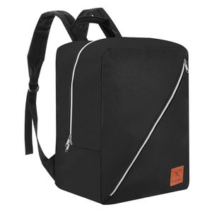 Handgepäck Rucksack 40x30x25 cm ideal als Reisetasche für Flüge mit z. B. Eurowings in schwarz