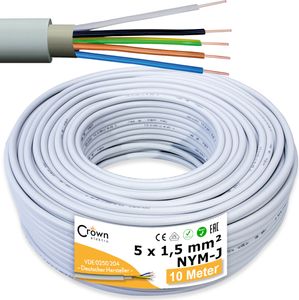 NYM-Kabel, 5x1,5mm², 10 Meter
