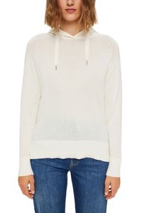 Esprit Sweater Pullover in Hoodie-Optik aus Pima-Baumwolle Weiß off white 081EE1I320-110