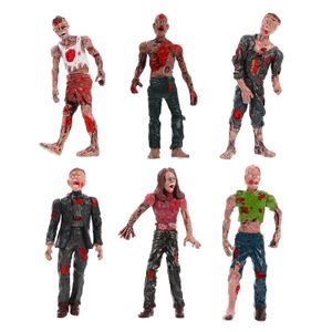 6 Stück blutige Zombie-Modelle, simulierte Zombie-Streich-Requisiten, Halloween-Grusel-Requisiten, blutiges Zombie-Spielzeug, Halloween-Geschenk (zufälliges Muster)