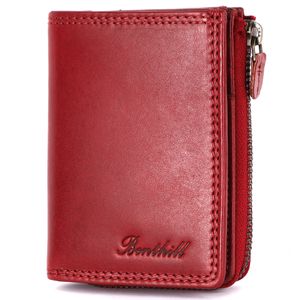 Benthill Kleine Geldbörse Echt Leder - Geldbeutel mit RFID Schutz - 7 Kartenfächer - Slim-Wallet inkl. Geschenkbox