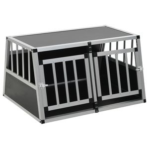 Hommie® Hundetransportbox mit Doppeltür 89 x 69 x 50 cm - Gewicht:14,05