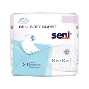 Seni Soft super 60 x 90 cm Bettschutzunterlagen Unisex 30er Pack (4 x 30 = 120 Stück)