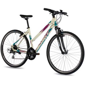 Damen Trekking Fahrrad 28 Zoll Cross Bike Sprint Sintero Shimano Acera 24 Gang Weiß (48cm (Körpergröße 160-170cm))