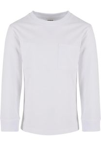 Dětské tričko s dlouhým rukávem Urban Classics Boys Heavy Oversized Pocket Longsleeve white - 110/116