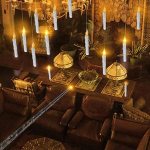 12x LED Kerzen Flackernde Kerzen Tischkerzen mit Fernbedienung Akkubetriebene Weihnachtsdekoration Halloween Dekorationen (Warmweiß)