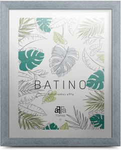 aFFa frames, Batino, Bilderrahmen aus Holz, Hell, Rechteckig, mit Acrylglasfront, HDF-Hintergrund, Silber, 30x40 cm