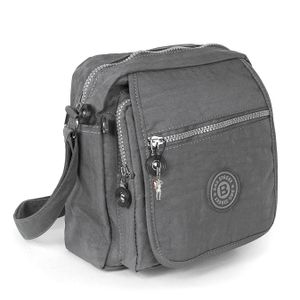 Taška Street Nylonová taška Dámska kabelka cez rameno sivá 20x10x22 OTJ218K
