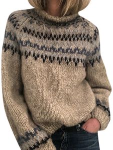 Frauen Halbe Rollkragen Feiertagsurlaub Langarm Strickwege Winter Warmes Strickpullover Frauen Halbe Rollkragen Feiertagsurlaub Langarm Strickwege Winter Warmes Strickpullover