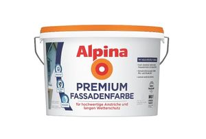 Alpina Premium Fassadenfarbe Silikonharz matt Weiß 2,5 L