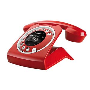 SAGEMCOM SIXTY RETRO Schnurloses DECT- Telefon mit Anrufbeantworter - Rot Festnetztelefon