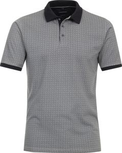CASAMODA Herren Polo-Shirt Kurzarm Regular-Fit Blau gemustert L