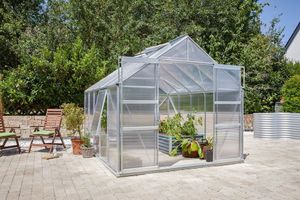 Skleník Vitavia Meridian 2 8300 polykarbonát 4 mm 257 x 321 cm hliník