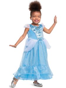 Kinderparty Disney Princess Cinderella Kinderkostüm Adaptive S (4-6 Jahre) Kinderkostüme 100% Polyester Prinzessin PTY_Karneval Mädchenkostüme