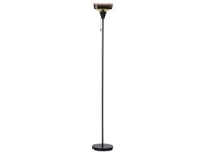 BELIANI Stehlampe Schwarz u. Gold aus Rauchglas Eisen 175 cm Hoch Modern Elegant Stehleuchte für Wohnzimmer Schlafzimmer Esszimmer Flur