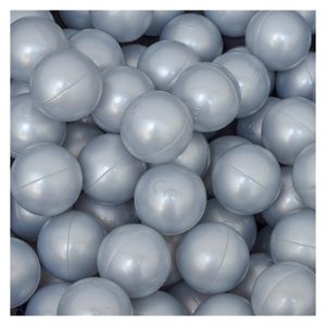 50 Bälle für Bällebad 5,5cm Babybälle Plastikbälle Baby Spielbälle Silber Grau
