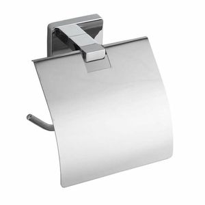 Moderner Toilettenpapierhalter mit Deckel APOLLO Chrom-Profil
