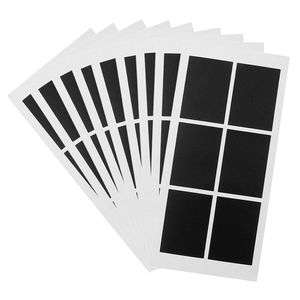 54 xTafel Sticker Tafel Aufkleber Etiketten für Gläser, Lebensmittel, Gewürz Farbe schwarz