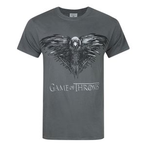 Game Of Thrones offizielles Herren Three Eyed Raven T-Shirt NS5021 (S) (Anthrazit)