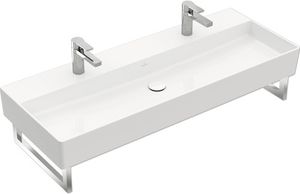 Villeroy & Boch Doppelwaschtisch Memento 2.0 120 x 47 cm weiß glänzend 4A22C401 Villeroy & Boch Doppelwaschtisch Memento 2.0 120 x 47 cm weiß glänzend 4A22C401
