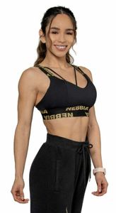 Nebbia Padded Sports Bra INTENSE Iconic Black/Gold M Bielizna do fitnessa