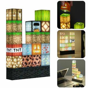 Minecraft Building Block Schreibtischlampe DIY Lampe Tischlampe Kreatives Spielzeug für Geschenk