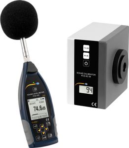 PCE Instruments PCE-432-SC 09 Tragbarer Profi Schallkalibrator Klasse 1 inkl. Schallpegelmessgerät mit GPS Klasse 1