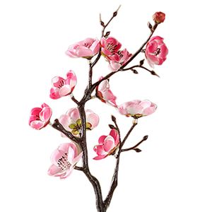 Künstliche Pflaumenblüte, dekorative Foto-Requisiten, künstliche Seidenblume, Hochzeit, künstlicher Blumenstrauß für das Büro-Rosa