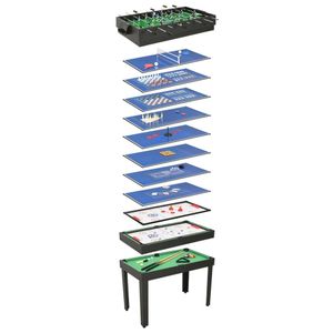 multifunkčný herný stôl vidaXL 15 v 1 121 × 61 × 82 cm čierny