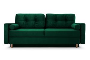 Schlafsofa Sofa Couch Ausklappbares Sofa Schlaffunktion Bettkasten Kronos 19 (Pastella)