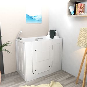 Sitzbadewanne Senioren Wanne Sitzwanne mit Tür S08-C-R 110x68cm