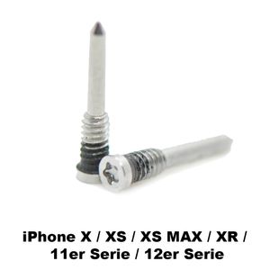 2x iPhone X XS XR 11 12 PRO MAX Pentalobe Lcd Schraube Screws  Silber