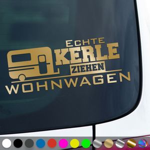 PantherPixel Echte Kerle Aufkleber Bus Camper Wohnmobil Wohnwagen Sticker Auto Geschenkidee Farbe Gold