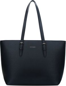 Eleganci Damen Shopper Tasche mit Reißverschluss – Schultertasche, Handtasche, A4 geeignet, Schwarz