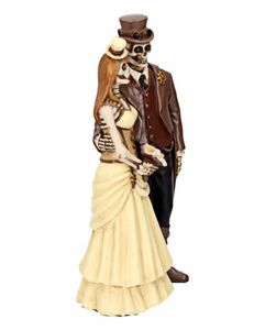 Steampunk Hochzeitspaar mit Skelettfiguren