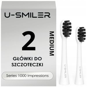 2 Ersatzköpfe Für Die Sonic-Zahnbürste U-Smiler Mittel Regulär