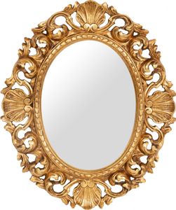Barock spiegel 50x60x4 cm, Deko spiegel wand aus Holz, Wandspiegel gold