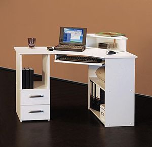 Eckschreibtisch weiss PC Tisch Eck-Schreibtisch weiß