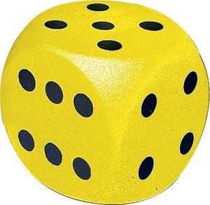 Volley Schaumstoffwürfel, Gelb, 16 cm