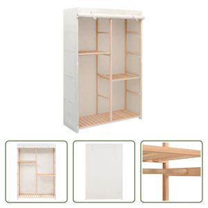 The Living Store Kleiderschrank mit 3 Ebenen 110 x 40 x 170 cm