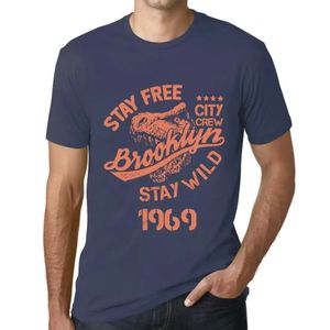 Herren Grafik T-Shirt Stay Free Stay Wild 1969 Geschenk 55. Geburtstag Jahrestag 55 Jahre Jubiläum 55 Jährige Mann Jahrgang 1969 Kurzarm Lustige Druck