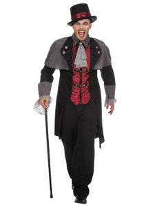 Halloween Mantel Vampir Dracula Karneval Gothic Baron Fürst Horror Herren Kostüm 54