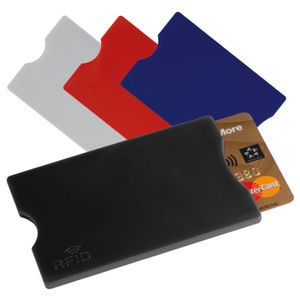 4x RFID Kartenetui / Farbe: je 1x schwarz, blau, rot und weiß