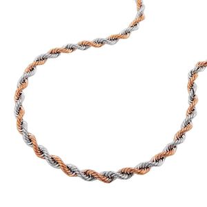 Kette 2mm Kordelkette bicolor 9Kt GOLD 45cm gold 2mm