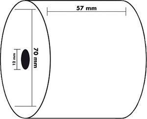 Exacompta Additionsrolle 1-lagig Offset 60g/m2 70x70mx12 10 Rollen