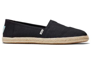 TOMS Womens Recycled Cotton Rope Espadrille czarny