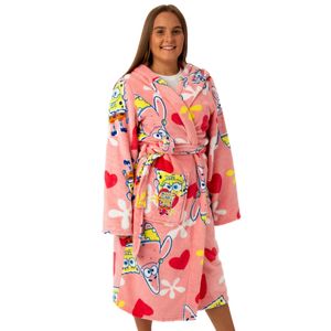 SpongeBob SquarePants - Morgenmantel mit Kapuze für Damen NS7230 (L) (Pink)