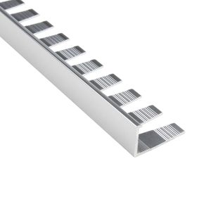 Alu L-Profil biegbar Fliesenschiene Schiene silber L270cm 10mm poliert